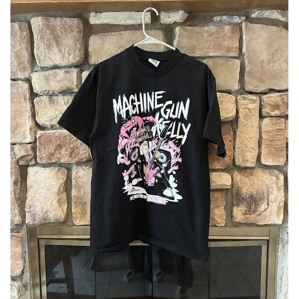 Machine Gun Kelly Shirt Men L Black Mainstream Sellout Tour 2022 Heavyweight MGK